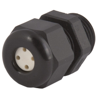 Dome Top Black Nylon PG9 Multi-Hole