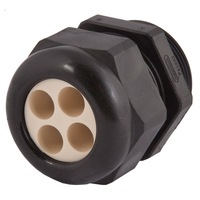 Dome Top Black Nylon 1-1/4 NPT Multi-Hole