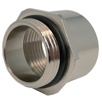 AM-1612-BR Adapter M16 to 1/2" NPT Nickel Plated Brass with Buna-N O-Ring