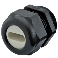 Dome Top Black Nylon 1/2" NPT-E ROMEX - for Flat Clables