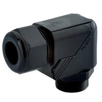 Dome Top Black Nylon 3/8" NPT Elbow Fitting