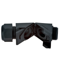 ED16AA-BK Dome Top Black Nylon PG16 Elbow Fitting