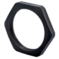 3/8" NPT Locking Nuts Black Nylon