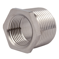 RN-5410-BR Reducer Nickel Plated Brass 1-1/4"NPT to 1"NPT