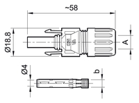 32.0014P0001-UR PV-KBT4/6I-UR - Female Cable Coupler MC4