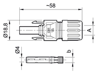 32.0142P0001-UR PV-KBT4/6X-UR - Female Cable Coupler MC4