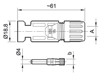 32.0015P0001-UR PV-KST4/6I-UR - Male Cable Coupler MC4