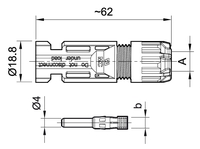 32.0143P0001-URFL PV-KST4/6X-UR - Male Cable Coupler MC4