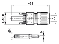 32.0080-UR PV-KBT4/8II-UR - Female Cable Coupler MC4