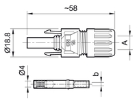 32.0792-UR PV-KBT4/5X-UR - Female Cable Coupler MC4