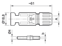 32.0081-UR PV-KST4/8II-UR - Male Cable Coupler MC4